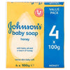Johnsons Baby Soap Honey 4x100g