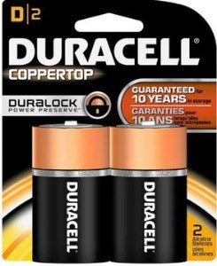DURACELL Coppertop D 2 Pcs Battery