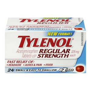 Tylenol Regular Strength 325mg 24 Eztabs