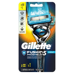 Gillette Fusion 5 Proshield Chill Razor + 2 Cartridges