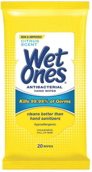 Wet Ones Citrus Scent Antibacterial 20 Wipes 