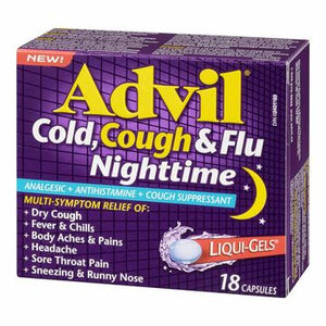 Advil Cold, Cough & Flu Nighttime Liquigel 18 Capsules