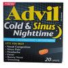 Advil Cold & Sinus Nighttime 20cap