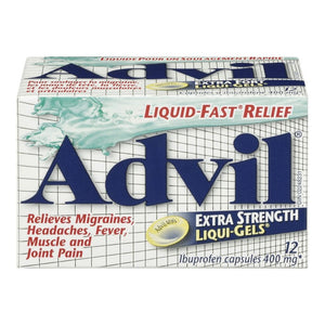 Advil Extra Strength Liqui-Gels 400mg 12's - Advil Extra Strength Liqui-Gels 12's