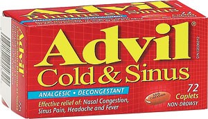 ADVIL Cold & Sinus 72 Caplets - Advil Cold & Sinus 72 Caplets