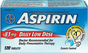 Aspirin Low Dose 81 mg , 120's