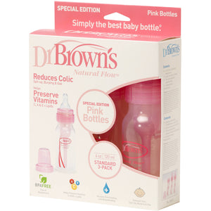 Dr Browns Pink Bottles 2-pack - Dr Browns Pink Bottles 2-pack
