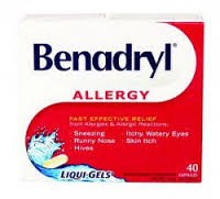 Benadryl Allergy 25 mg , 40 Liquigel Capsules - Benadryl Allergy 25 mg Liqui-Gels Capsules 40's
