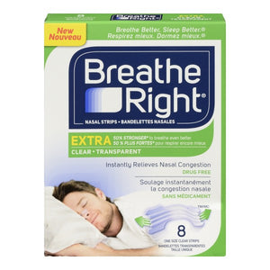 Breathe Right Extra Clear 8 Strips