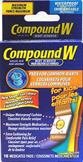 Compound W Pads Kids 16'S