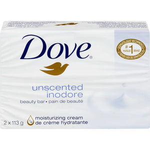 Dove Soap Unscented 2 x 113g