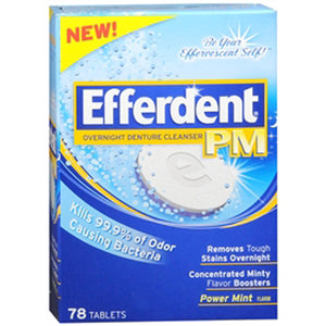 EFFERDENT  PM 78 TABLETS - EFFERDENT  PM Anti-Bacterial Denture Cleanser  78 TABLETS