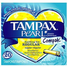 Tampax Pearl Plastic Regular 20's