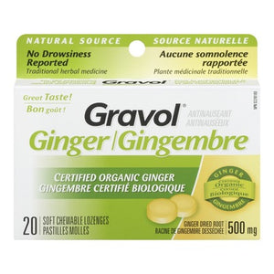 Gravol Ginger Soft Chewable Lozenges 20's - Gravol Ginger Soft Chewable Lozenges