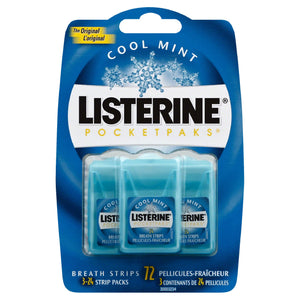 Listerine Pocket Breath Strips Cool Mint 72