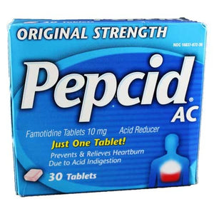 Pepcid AC Original Strength 10 mg 30 Tablets