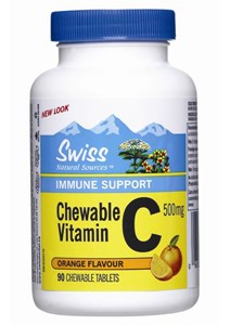 Vitamin C 500 mg Orange Flavour Chewable Tablet 90s