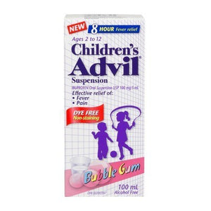 Children's Advil Bubble Gum  Dye Free 100 ml Alcohol Free