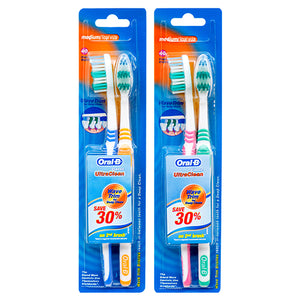 Oral-B Classic Ultra Clean Tooth Brush Medium 2's