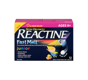 Reactine Fast Melt Junior Fruit Ages 6+  12's