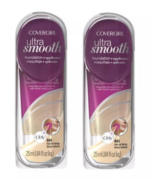CoverGirl ultra smooth foundation + applicator  25ml 840 and 842 - CoverGirl ultra smooth foundation + applicator  25ml  842